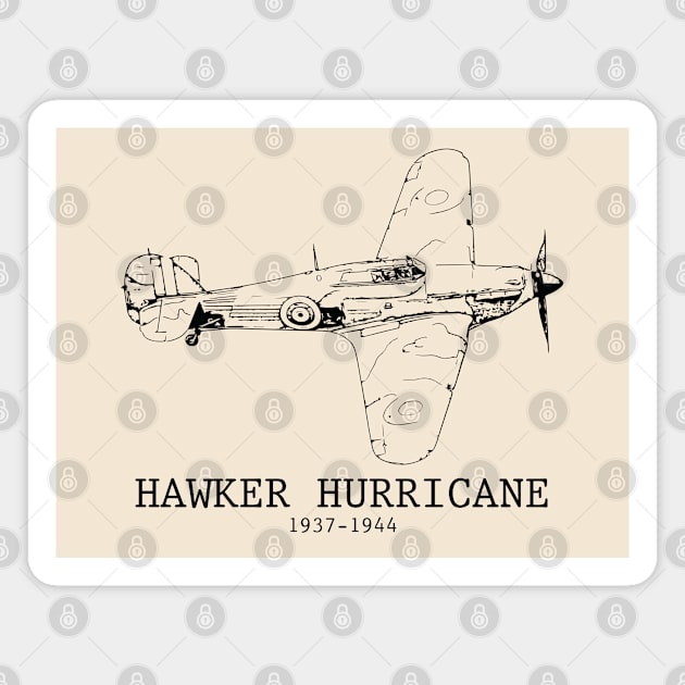 Hawker Hurricane WWII British Fighter Magnet by Lakeric